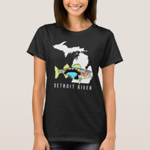 Michigan Detroit River Walleye Fishing Freshwater T-Shirt