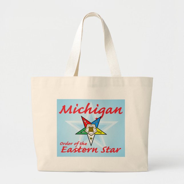 Michigan Eastern Star Large Tote Bag (Front)