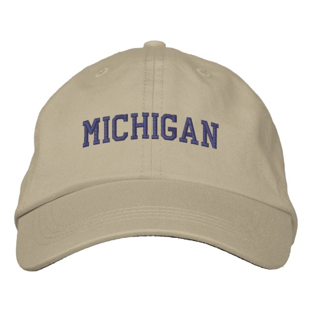 Michigan Embroidered Baseball Hat (Front)
