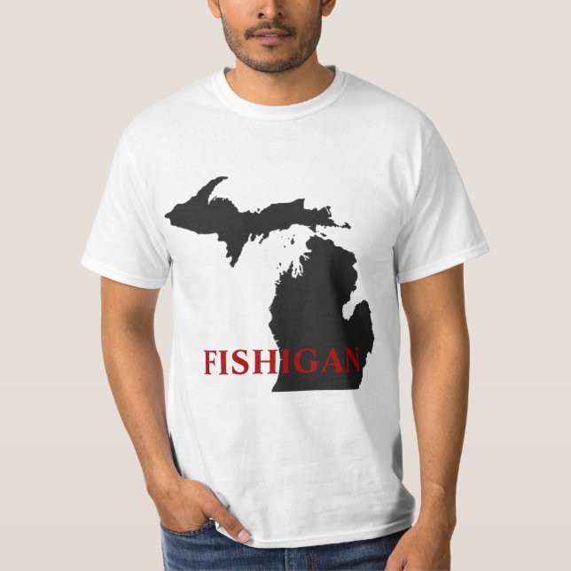 Michigan fisherman humour T-Shirt (Front)