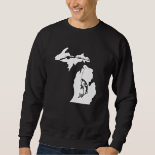 Michigan Fishing Bass Home State Midwest Up North Sweatshirt