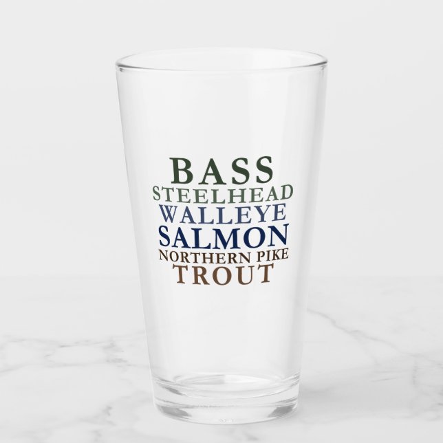 Michigan Fishing Glass (Front)