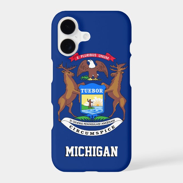 Michigan Flag case, Michigan fashion /sports USA (Back)