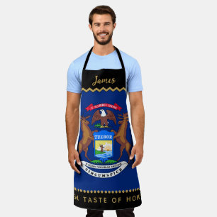 Michigan Flag Chefs Apron, Michigan Apron