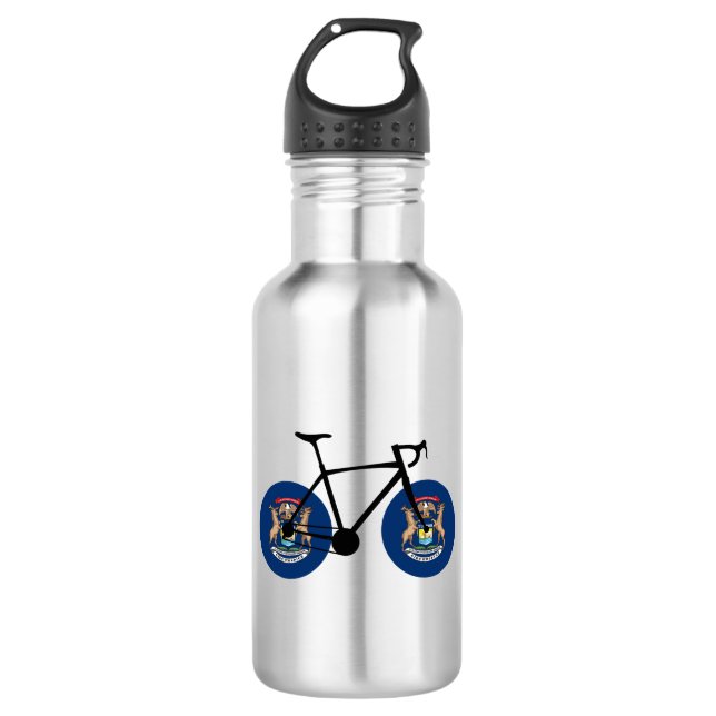 Michigan Flag Cycling 532 Ml Water Bottle (Front)