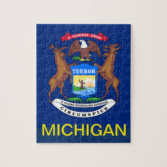 MICHIGAN FLAG JIGSAW PUZZLE (Vertical)