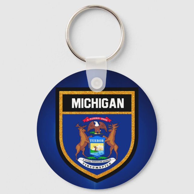 Michigan Flag Key Ring (Front)
