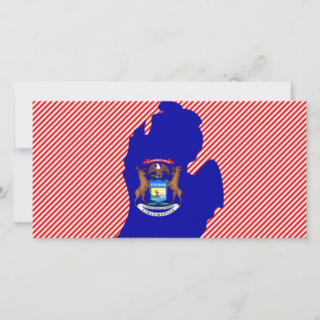 Michigan Flag Map (Front)