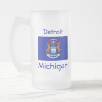 Michigan Flag Map City Mug