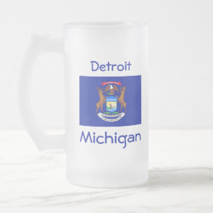 Michigan Flag Map City Mug