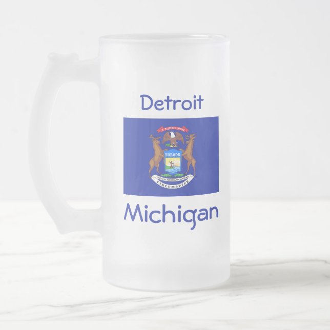 Michigan Flag Map City Mug (Left)