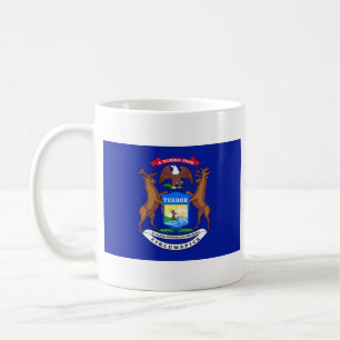 Michigan Flag + Map Mug
