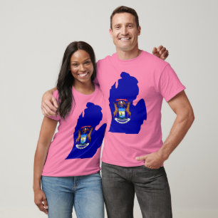 Michigan Flag Map T-Shirt