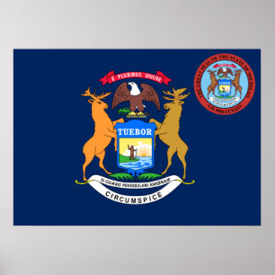 Michigan flag poster