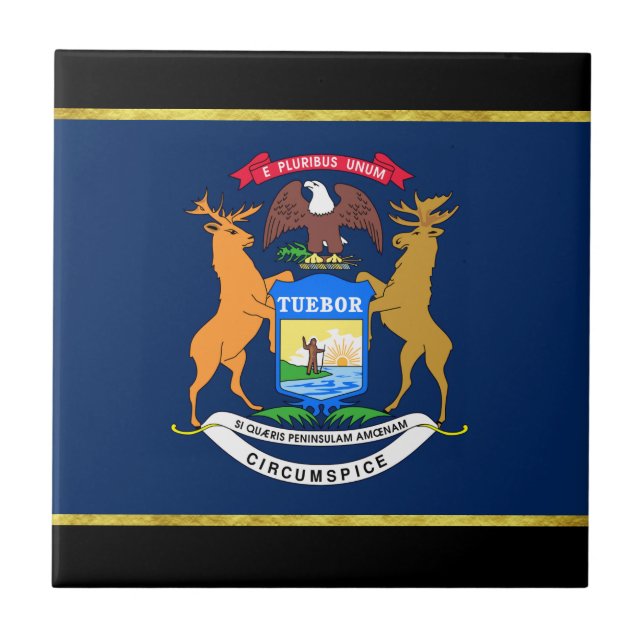 Michigan flag tile (Front)