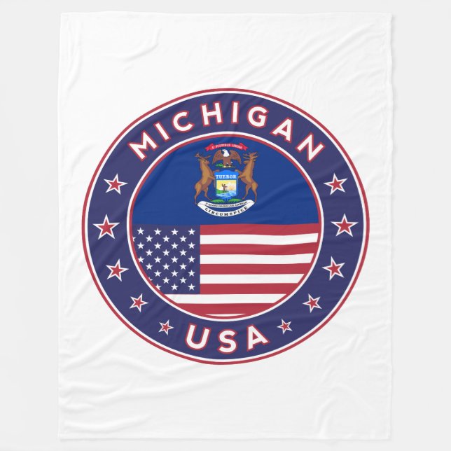 Michigan Fleece Blanket (Front)