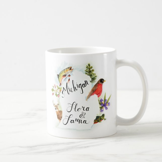 Michigan Flora & Fauna Right Side Mug (Right)