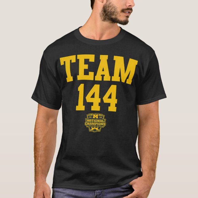 Michigan Football Team 144 National T-Shirt (Front)