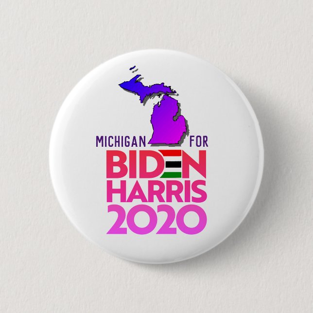 Michigan for Biden Harris 2020 6 Cm Round Badge (Front)