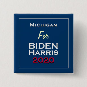 Michigan for BIDEN HARRIS 2020 Square 15 Cm Square Badge