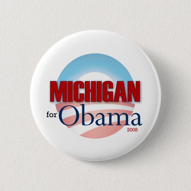 Michigan for Obama 6 Cm Round Badge (Front)