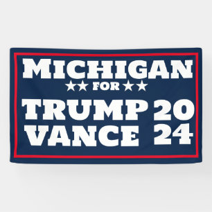 Michigan for Trump Vance 2024 Banner