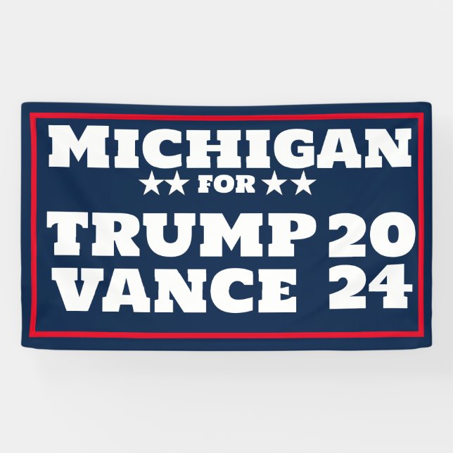 Michigan for Trump Vance 2024 Banner (Horizontal)