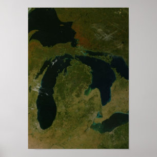 Michigan from Space Poster