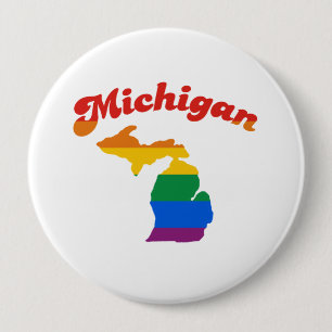 MICHIGAN GAY PRIDE 10 CM ROUND BADGE