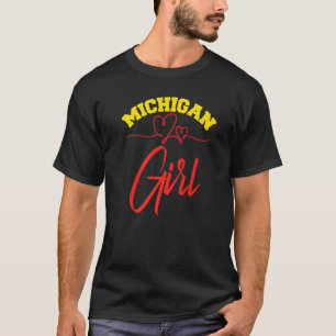 Michigan Girl Michigander I Love Michigan Home Dis T-Shirt