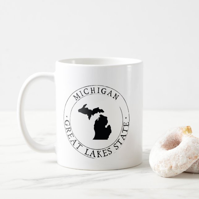 Michigan Great Lake State Mug (With Donut)