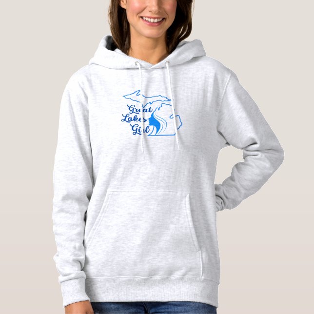 Michigan Great Lakes Girl Hoodie (Front)