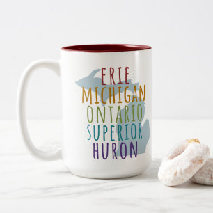 Michigan Great Lakes Mitten State Coffee Mug