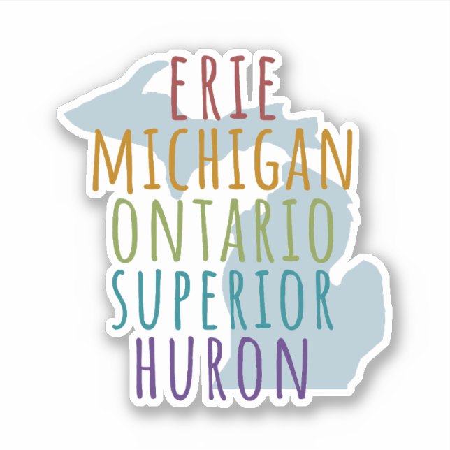 Michigan Great Lakes Pride Vinyl Sticker (Front)