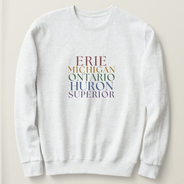 Michigan Great Lakes Pullover Sweatshirt  (Design Front)