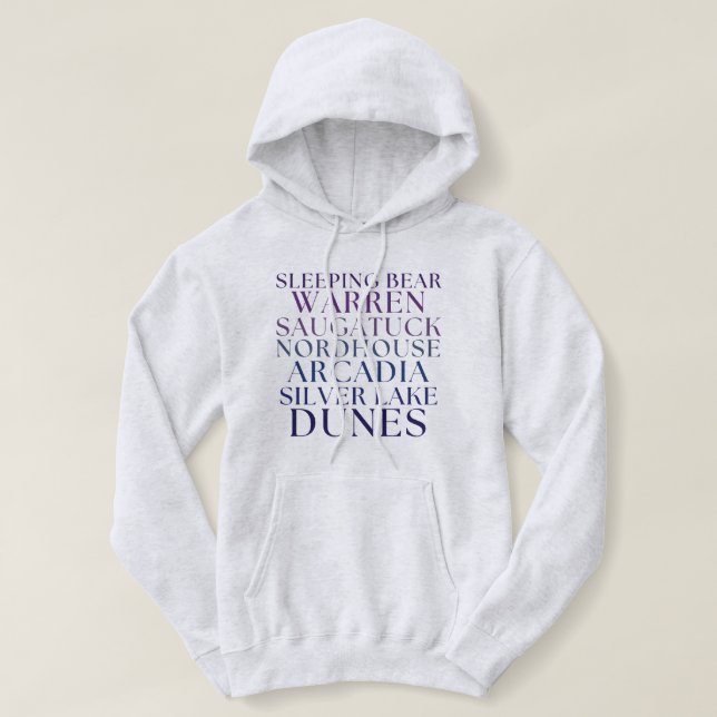 Michigan Great Lakes Sand Dunes Hoodies (Design Front)