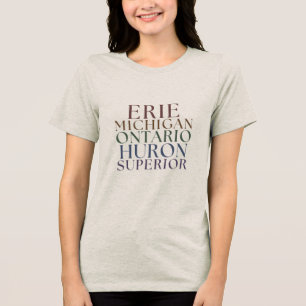Michigan Great Lakes Text  Tri-Blend Shirt