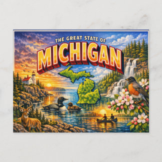 Michigan Greetings Postcard
