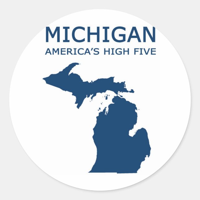 Michigan H5 Classic Round Sticker (Front)