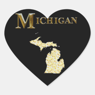 MICHIGAN HEART STICKER