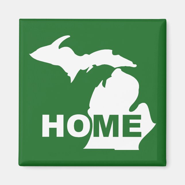 Michigan Home Away From State Fridge Magnet (Front)