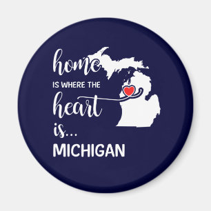 Michigan home is where the heart is magnet