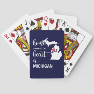 Michigan home is where the heart is playing cards