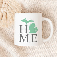 Michigan Home Mint Green State Heart