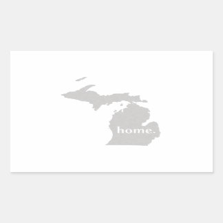 Michigan home silhouette state map rectangular sticker