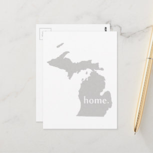 Michigan Home State Grey Michigander Yooper Postcard