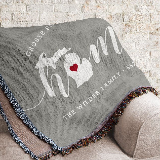 Michigan Home State Personalised Throw Blanket (Creator Uploaded)