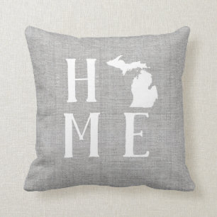 Michigan Home State Throw Pillow