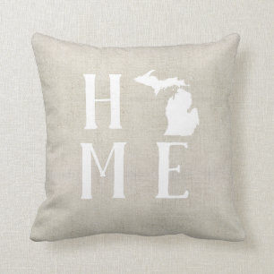 Michigan Home State Throw Pillow