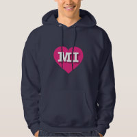 MIchigan Hot Pink Heart - I love MI